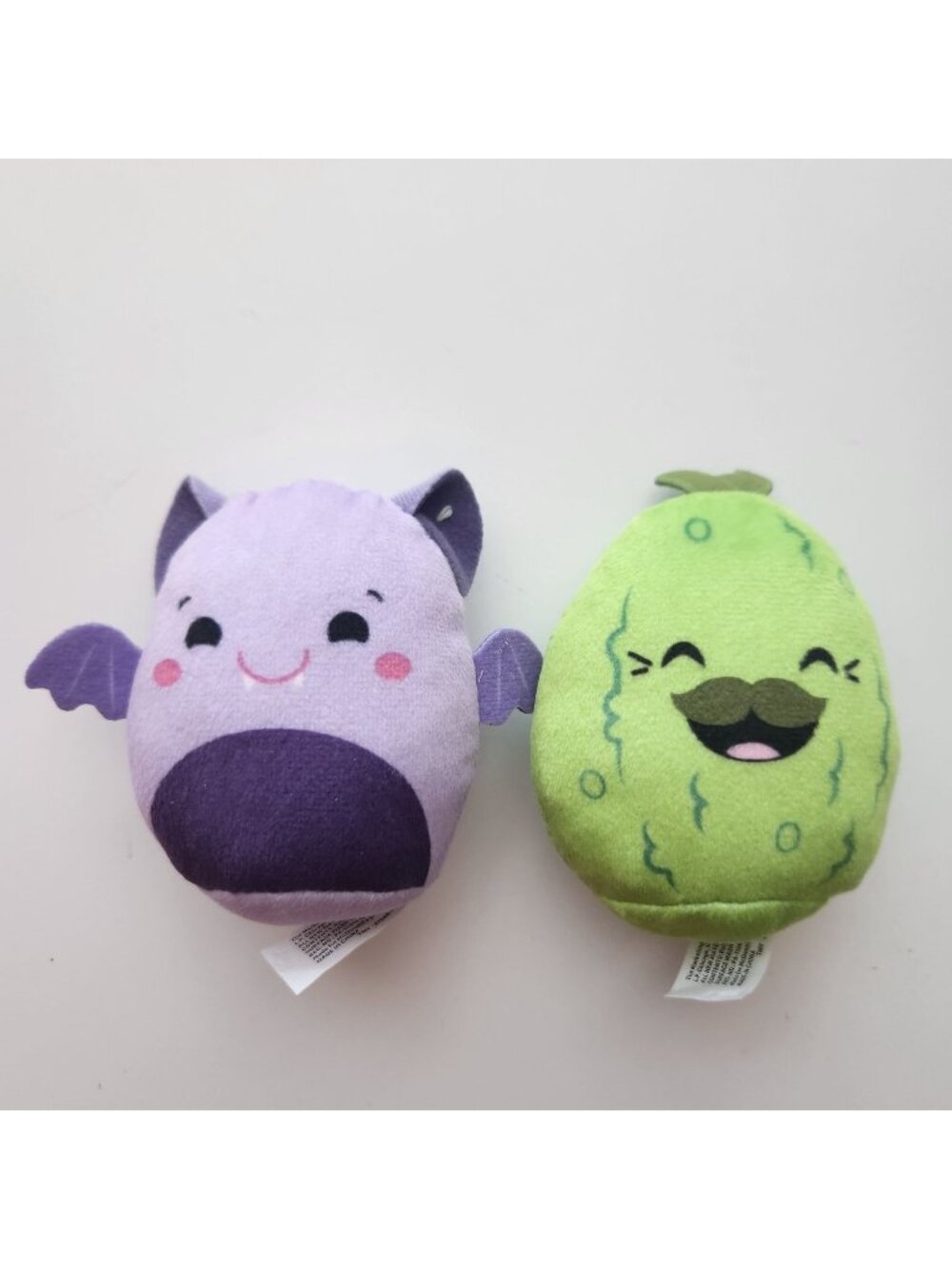 Squishmallows Zumirez & Charles Mini Plush Toy Set - Purple Bat & Green Pickle 2
